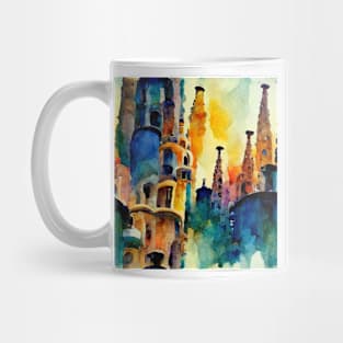 Barcelona watercolor Mug